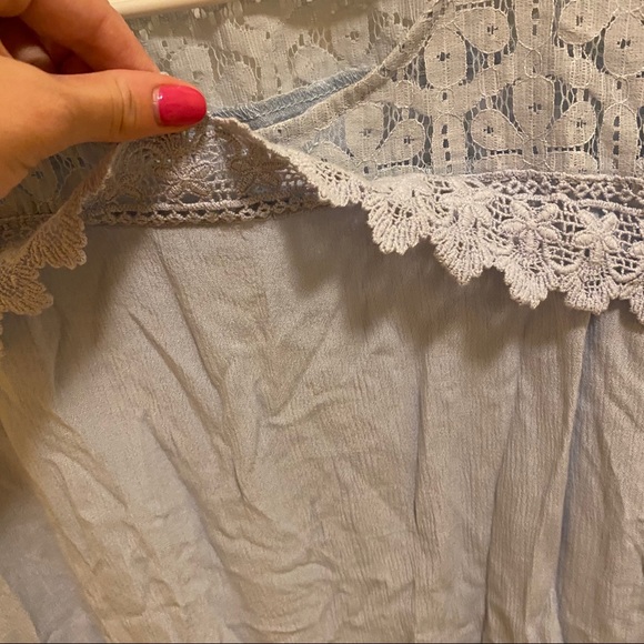 Miami | Light blue lace & crochet top - Picture 6 of 6